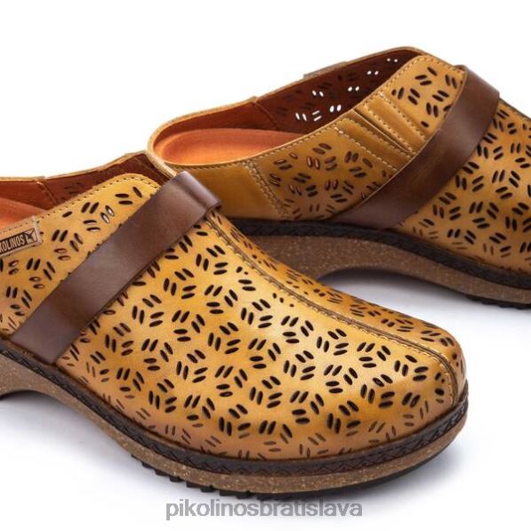 obuv med Pikolinos 640B4149 granada vysekávané kožené dreváky ženy