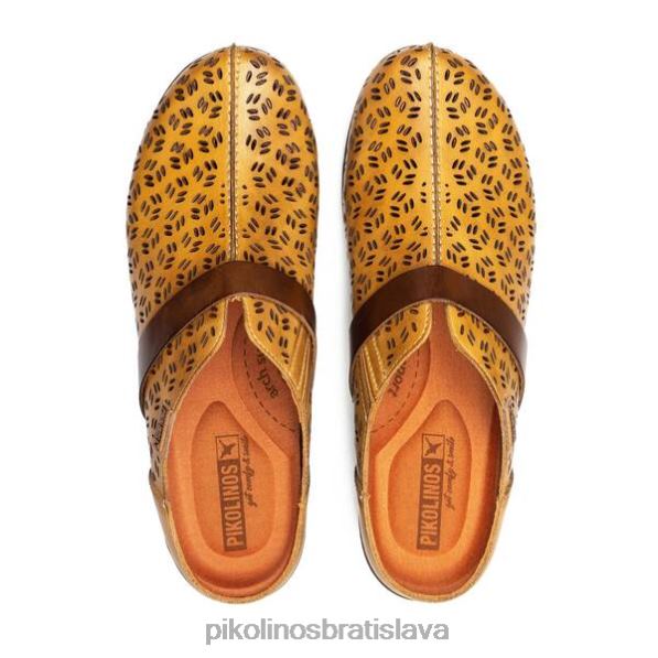 obuv med Pikolinos 640B4149 granada vysekávané kožené dreváky ženy