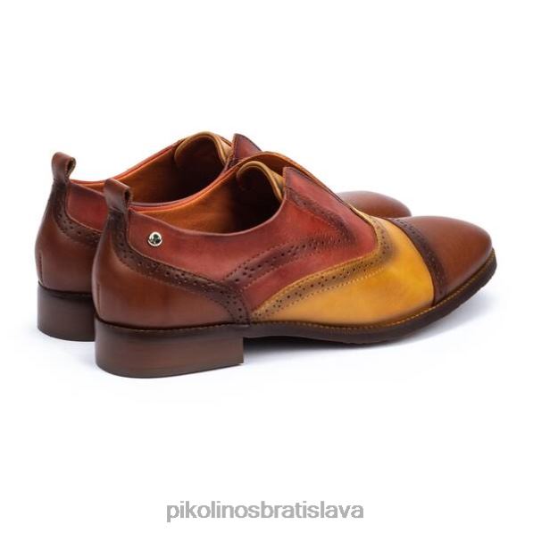 obuv cuero Pikolinos 640B4785 kráľovské kožené slip-on oxford topánky ženy