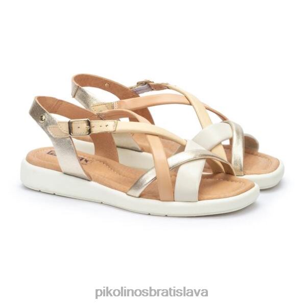 obuv Carrara Pikolinos 640B410 ploché sandále calella s kovovými remienkami ženy