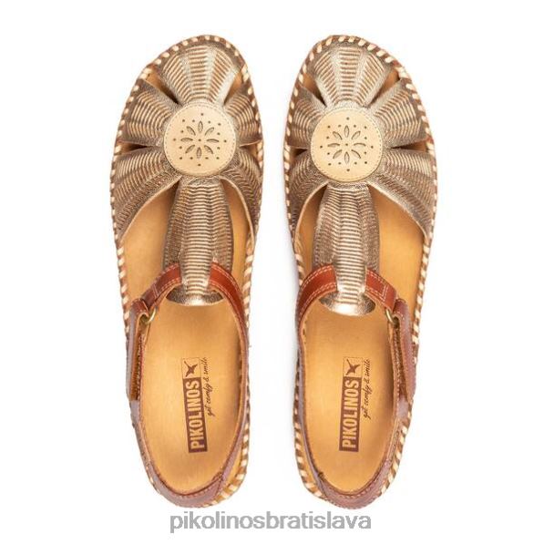 obuv šampanské Pikolinos 640B4120 p. klinové sandále vallarta s vysekanými detailmi na špičke ženy