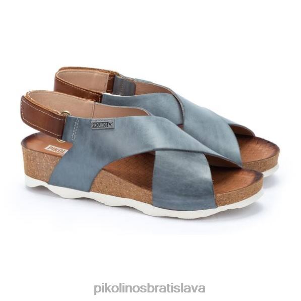 obuv denim Pikolinos 640B435 mahon sandále s krížovým remienkom ženy