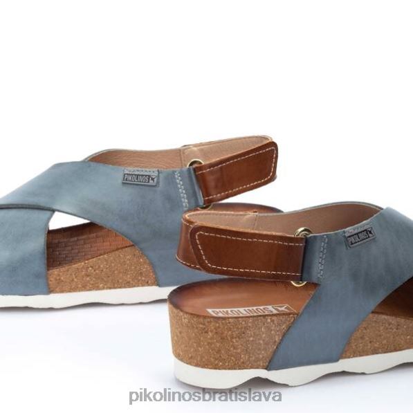 obuv denim Pikolinos 640B435 mahon sandále s krížovým remienkom ženy