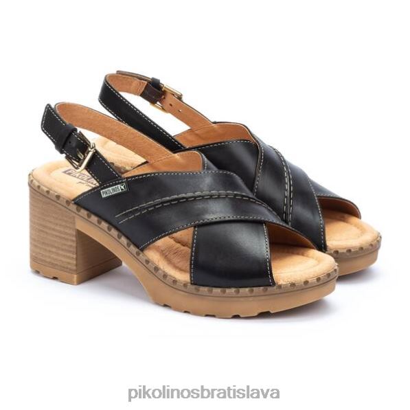 obuv čierna Pikolinos 640B4105 Kanárske sandále s podpätkom ženy