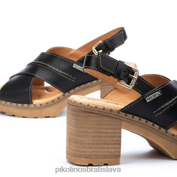obuv čierna Pikolinos 640B4105 Kanárske sandále s podpätkom ženy