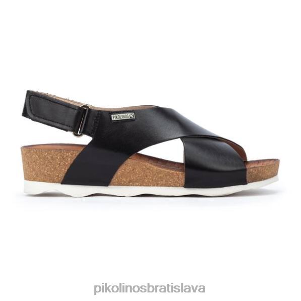 obuv čierna Pikolinos 640B433 mahon sandále s krížovým remienkom ženy