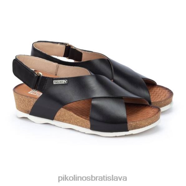 obuv čierna Pikolinos 640B433 mahon sandále s krížovým remienkom ženy