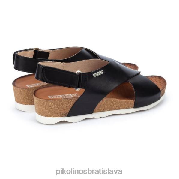 obuv čierna Pikolinos 640B433 mahon sandále s krížovým remienkom ženy