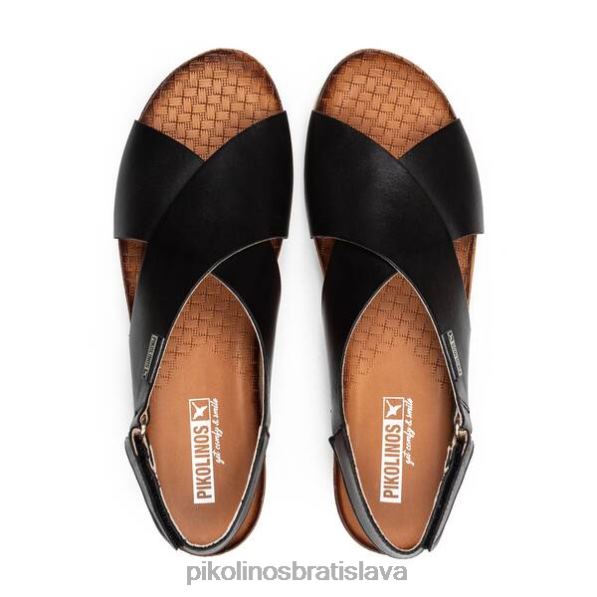 obuv čierna Pikolinos 640B433 mahon sandále s krížovým remienkom ženy