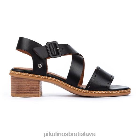obuv čierna Pikolinos 640B442 blanes sandále na podpätku ženy