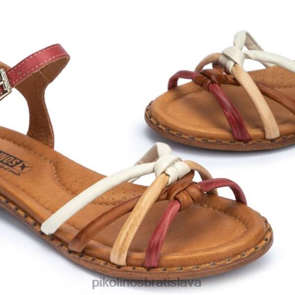 obuv konfety Pikolinos 640B4752 Viacfarebné ploché sandále algar s remienkom na členky ženy