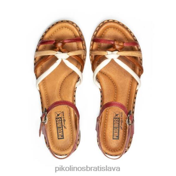 obuv konfety Pikolinos 640B4752 Viacfarebné ploché sandále algar s remienkom na členky ženy