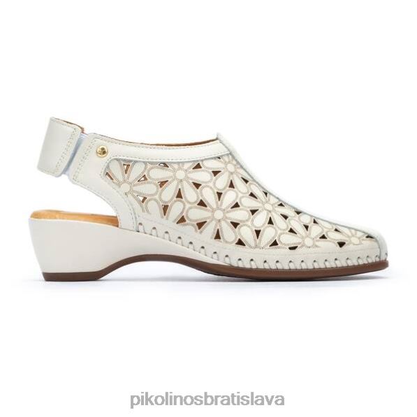 obuv nata Pikolinos 640B4245 Romana kožené sandále s otvoreným chrbtom s kvetinovým vzorom ženy