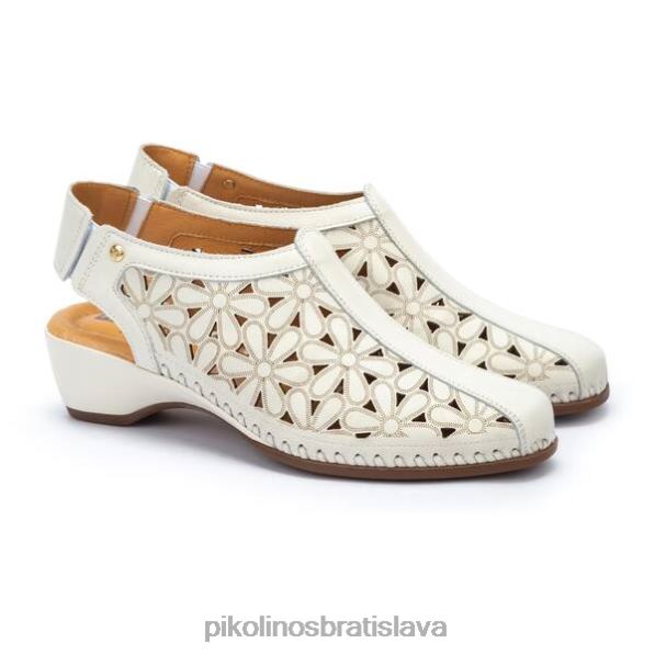 obuv nata Pikolinos 640B4245 Romana kožené sandále s otvoreným chrbtom s kvetinovým vzorom ženy