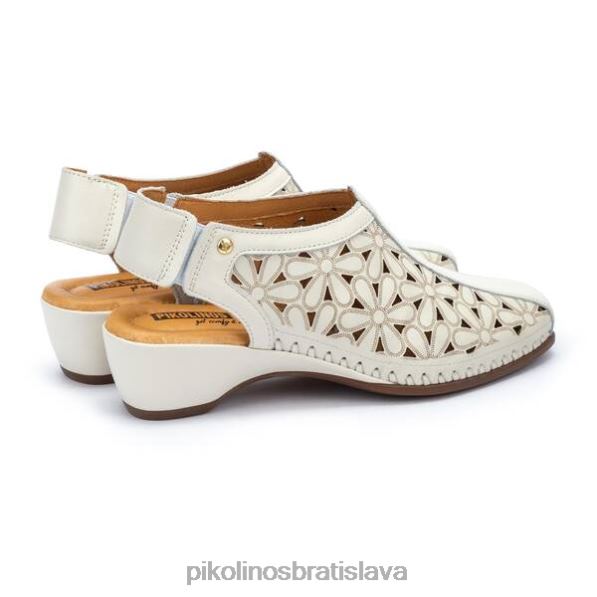 obuv nata Pikolinos 640B4245 Romana kožené sandále s otvoreným chrbtom s kvetinovým vzorom ženy