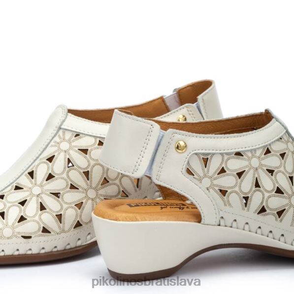 obuv nata Pikolinos 640B4245 Romana kožené sandále s otvoreným chrbtom s kvetinovým vzorom ženy