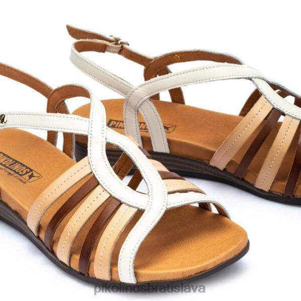 obuv nata Pikolinos 640B4698 Viacfarebné sandále ibiza s klinom a remienkom na členky ženy