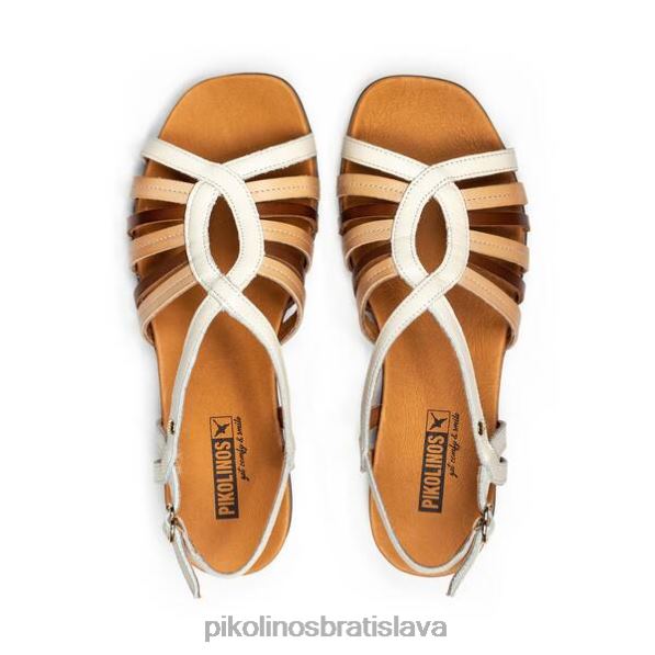 obuv nata Pikolinos 640B4698 Viacfarebné sandále ibiza s klinom a remienkom na členky ženy