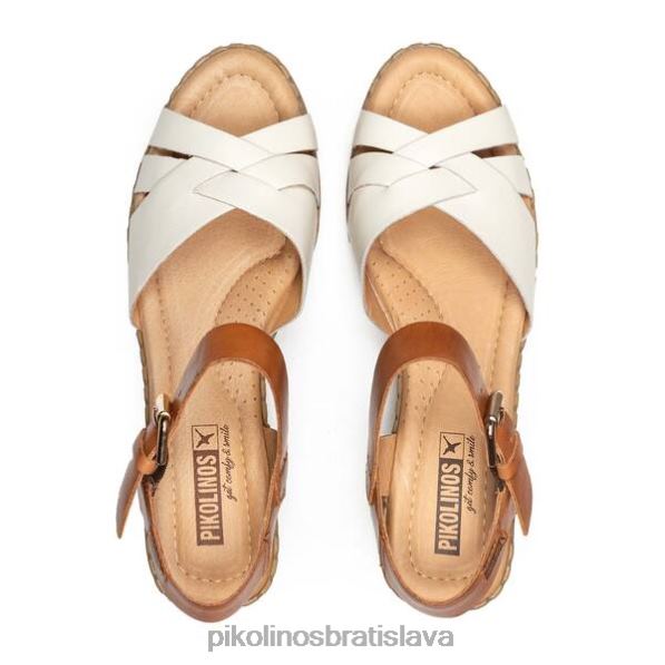 obuv nata Pikolinos 640B479 Kanárske sandále s podpätkom a zapleteným náprstníkom ženy