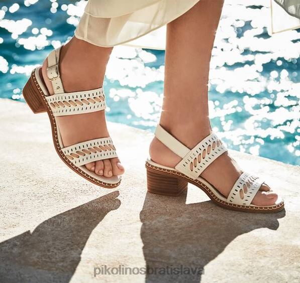 obuv nata Pikolinos 640B488 blanes sandále s blokovým podpätkom so zapínaním na pracku ženy