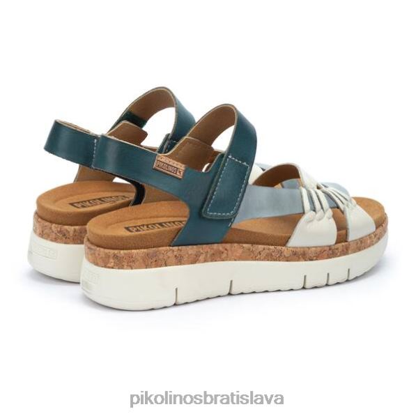 obuv rieka Pikolinos 640B4116 viacfarebné kožené športové sandále palma ženy