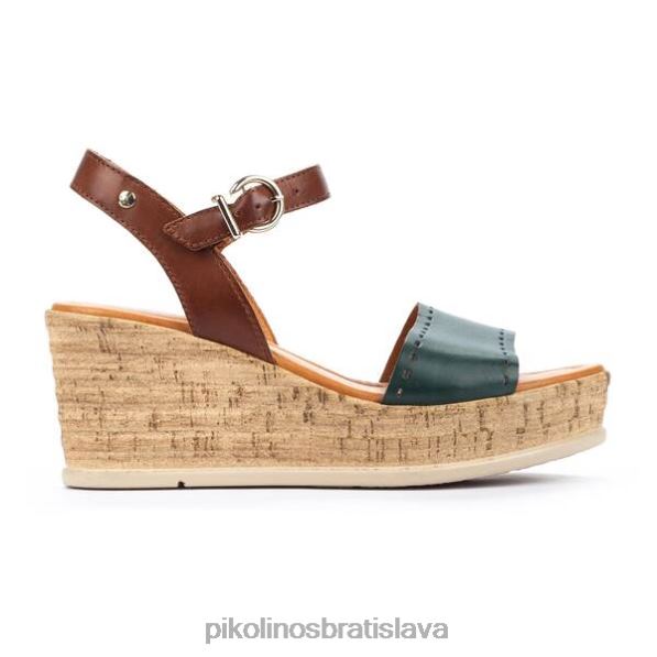 obuv smaragd Pikolinos 640B4728 klin miranda so zapínaním na päte ženy