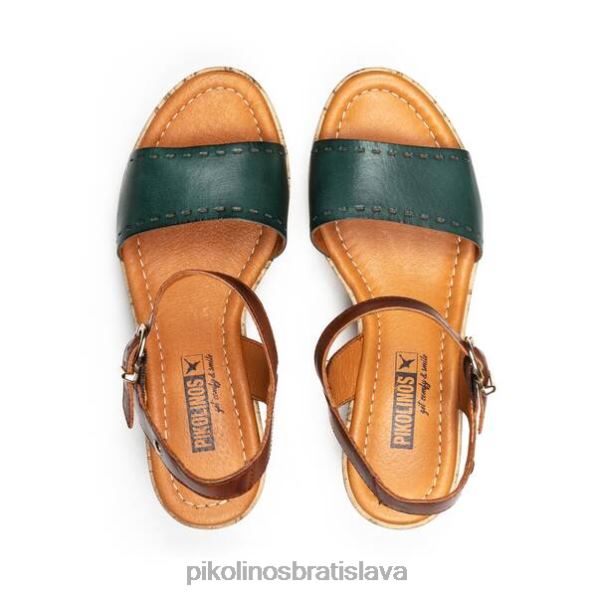 obuv smaragd Pikolinos 640B4728 klin miranda so zapínaním na päte ženy