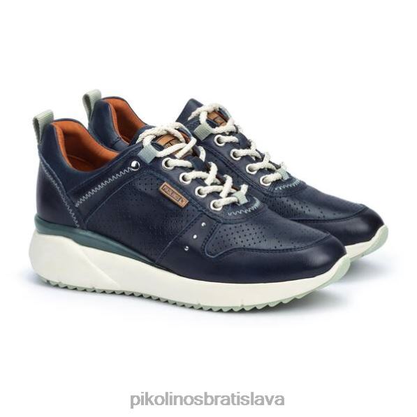 obuv Modrá Pikolinos 640B4762 kožené tenisky sella na kline ženy