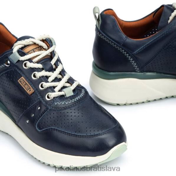 obuv Modrá Pikolinos 640B4762 kožené tenisky sella na kline ženy