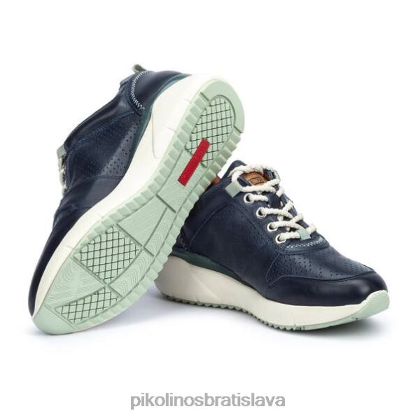 obuv Modrá Pikolinos 640B4762 kožené tenisky sella na kline ženy