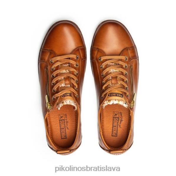 obuv brandy Pikolinos 640B4224 lagos šnurovacie kožené tenisky s bočným zipsom ženy