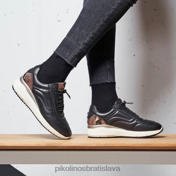 obuv čierna Pikolinos 640B4771 kožené tenisky sella sella ženy