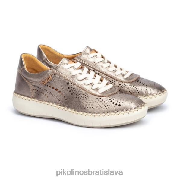 obuv kameň Pikolinos 640B4187 dierovaná kožená teniska mesina ženy
