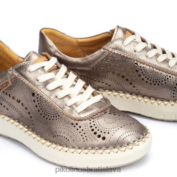 obuv kameň Pikolinos 640B4187 dierovaná kožená teniska mesina ženy