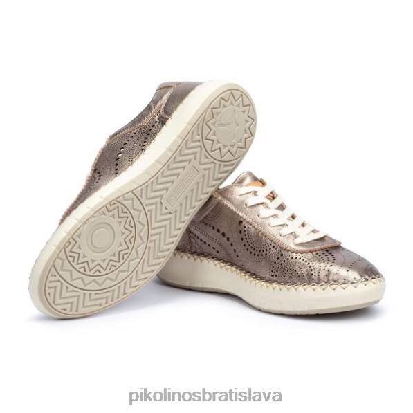 obuv kameň Pikolinos 640B4187 dierovaná kožená teniska mesina ženy