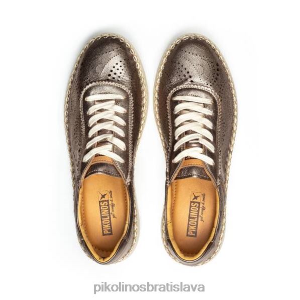 obuv kameň Pikolinos 640B4187 dierovaná kožená teniska mesina ženy