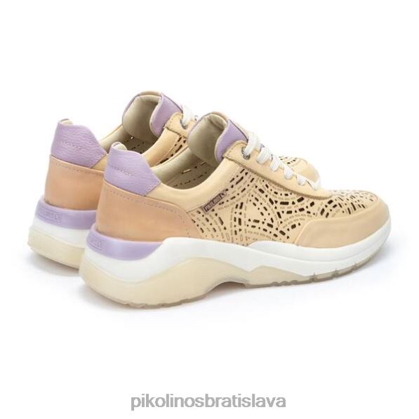 obuv krém Pikolinos 640B4173 tenisky nerja s vysekávanou kožou ženy