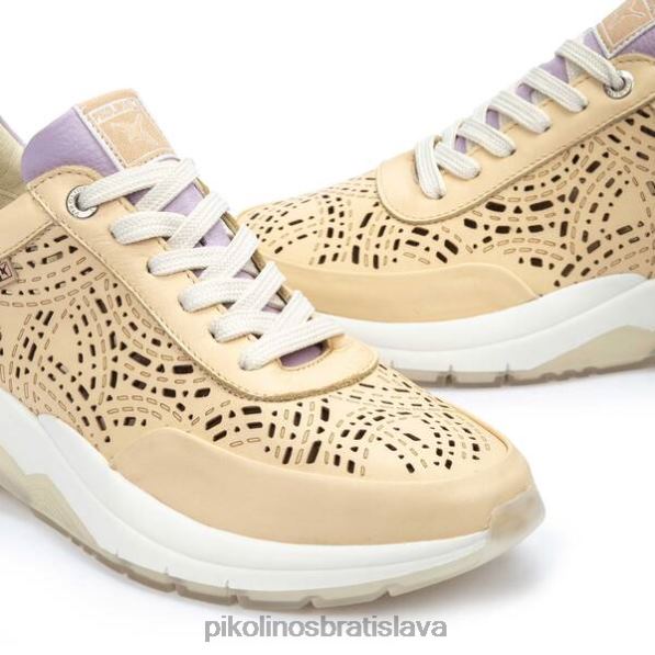 obuv krém Pikolinos 640B4173 tenisky nerja s vysekávanou kožou ženy