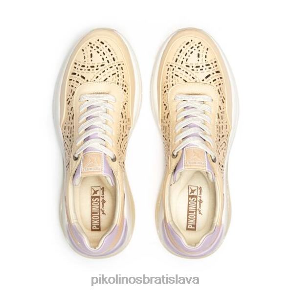 obuv krém Pikolinos 640B4173 tenisky nerja s vysekávanou kožou ženy
