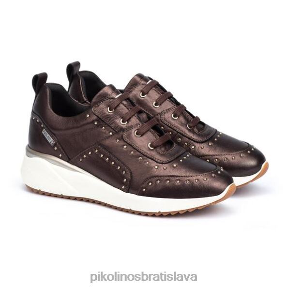 obuv moka Pikolinos 640B4765 kožené tenisky sella na kline s kovovými cvokmi ženy