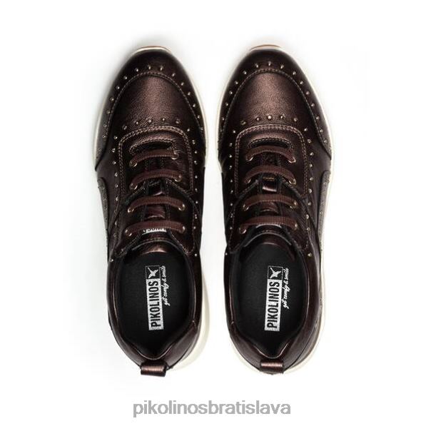 obuv moka Pikolinos 640B4765 kožené tenisky sella na kline s kovovými cvokmi ženy