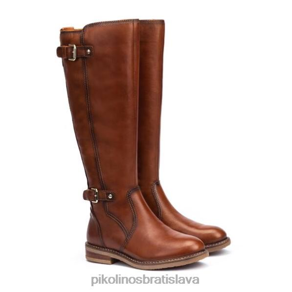 obuv cuero Pikolinos 640B4360 Kožené vysoké čižmy nad kolená aldaya s dvojitou prackou ženy