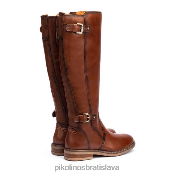 obuv cuero Pikolinos 640B4360 Kožené vysoké čižmy nad kolená aldaya s dvojitou prackou ženy