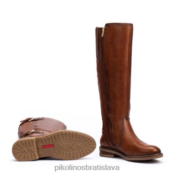 obuv cuero Pikolinos 640B4360 Kožené vysoké čižmy nad kolená aldaya s dvojitou prackou ženy