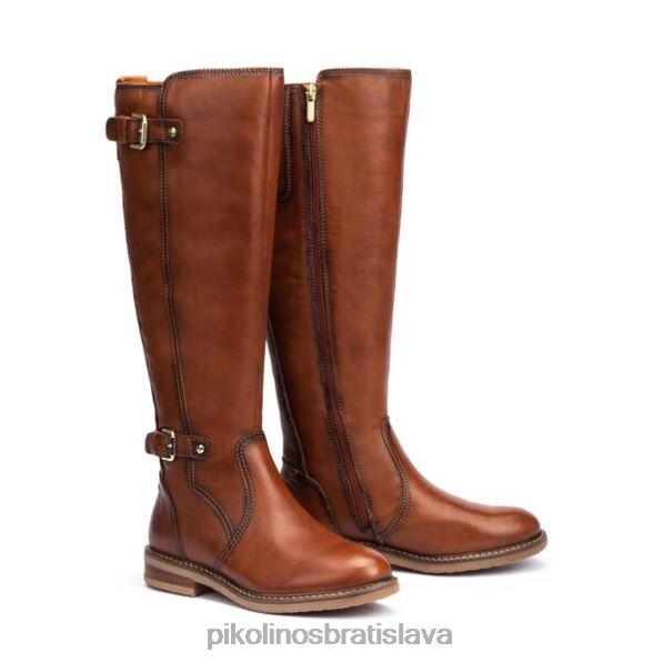 obuv cuero Pikolinos 640B4360 Kožené vysoké čižmy nad kolená aldaya s dvojitou prackou ženy